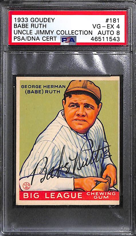 Babe Ruth Baseball Card