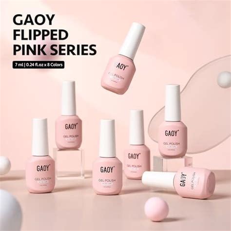 GAOY Jelly Gel Nail Polish Set Translucent Nude Pink Brown Neutral Sheer Colors Kit For Salon