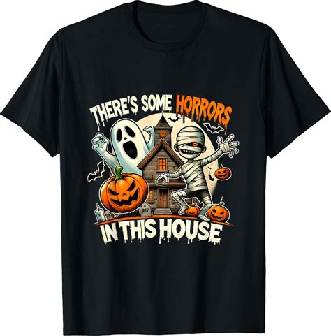 DOVU Hal Low Een There S Some Horrors In This House Spooky Zombies T Shirt Unisex S XL Hot