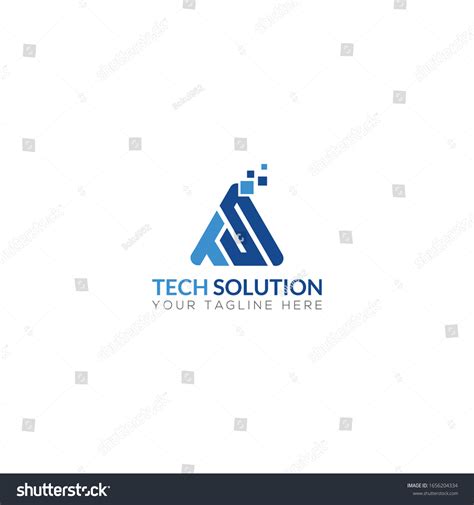 Tech Solutions Ts Logo Design Stock Vector Royalty Free 1656204334