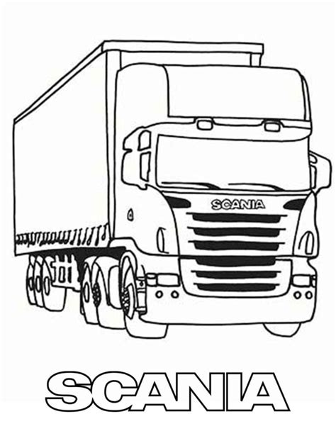 Scania Vrachtwagen Kleurplaat Kleurplaatje Nl