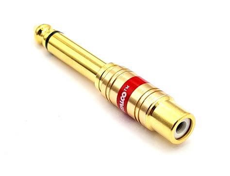 Adapter Redukcja Wtyk Jack Mono 6 3 Gniazdo Rca Chinch Gold Vitalco