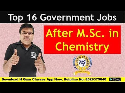 Top Govt Jobs After M Sc Chemistry Career Options After M Sc