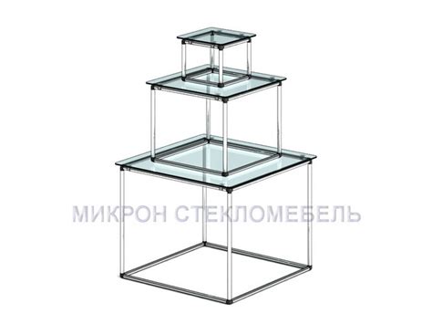 Торговая горка из стекла Cube standart