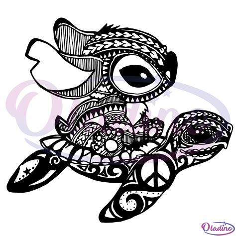 Stitch And Turtle Svg Mandala Svg Turtle Svg Stitch Svg Peace Sign The Best Porn Website