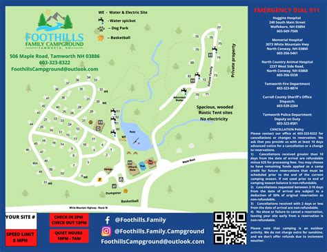 CAMPGROUND MAP — Foothills Family Campground