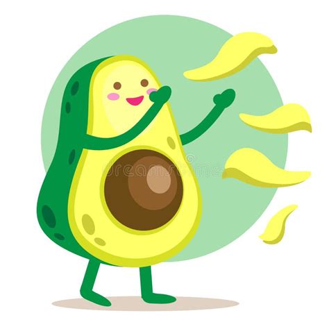 Cute Kawaii Avocados Stock Vector Illustration Of Foodanddrink 233712814