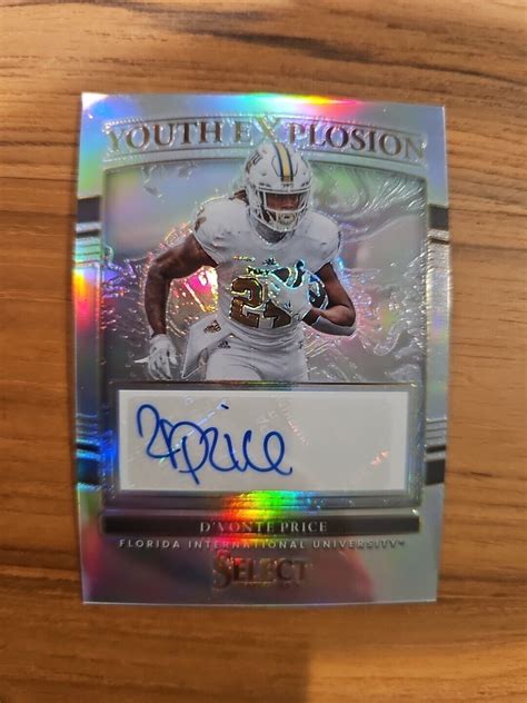 Dvonte Price Panini Select Draft Picks Auto Youth Explosion Ye