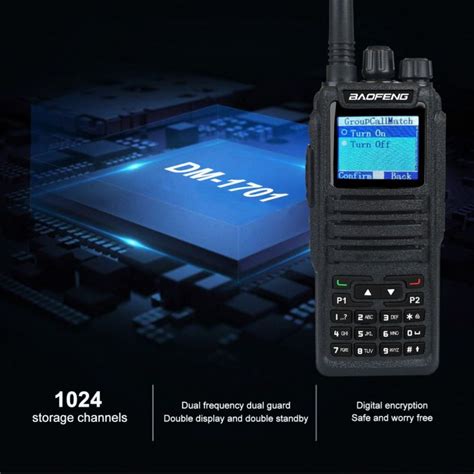 Baofeng DMR DM 1701 RD 5R Open GD77 Dual Mode Analog Digital Walkie