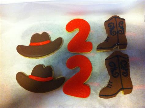 Cowboy Hatboots And 2 Cookies Cowgirl Party Cowboy Hats Cowgirl