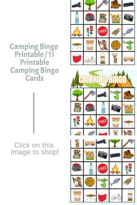 Camping Bingo Printable 11 Printable Camping Bingo Cards Camping