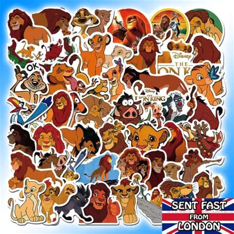 50 The Lion King Stickers Classic Disney Movie Simba Scar Skateboard