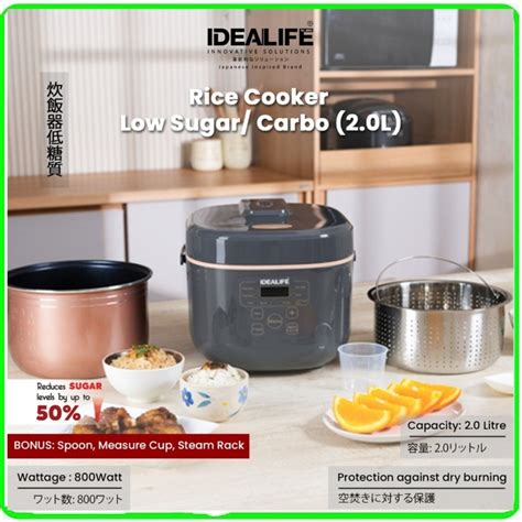 Jual Rice Cooker Low Carbo Low Sugar Idealife Il 100d Kapasitas 2