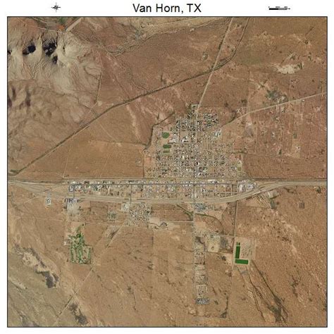 Aerial Photography Map Of Van Horn Tx Texas