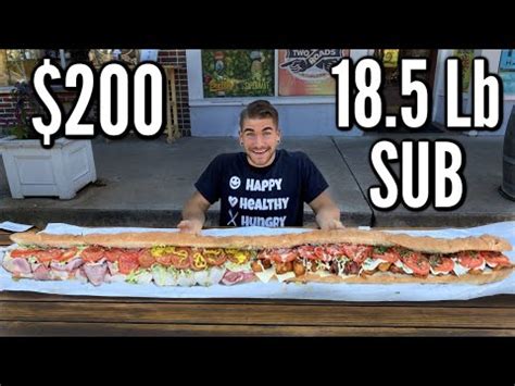 UNBEATEN 18LB SANDWICH CHALLENGE (6 Feet Long) | World's Biggest Sub ...