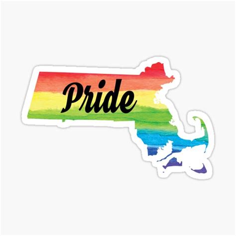Gay Pride Flag Massachusetts LGBT Month Lesbian Bisexual Sticker For Sale By Matt76c Redbubble