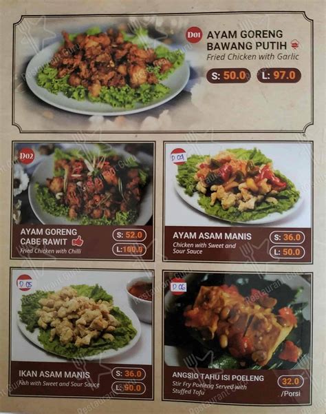 Menu At One Dim Sum Jakarta Jl Boulevard Raya