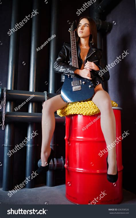 Portrait Sexy Nude Brunette Girl Black Stock Photo Shutterstock