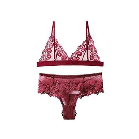 Set Women S Lingerie Sexy Lace Bra Thongs Set Woman Underwear Bralette Push Up Tube