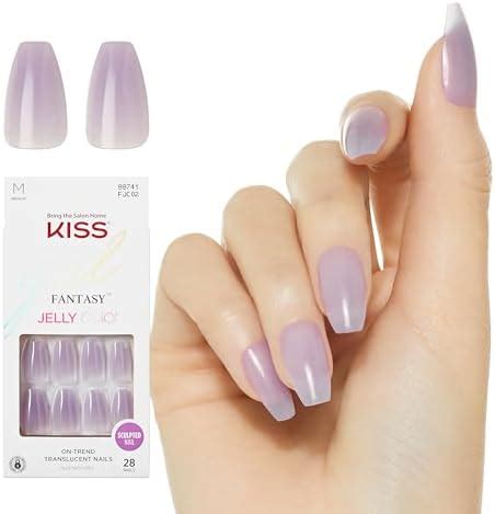 Amazon KISS Salon Acrylic French Manicure Set Leilani Medium Length Nude Square Press
