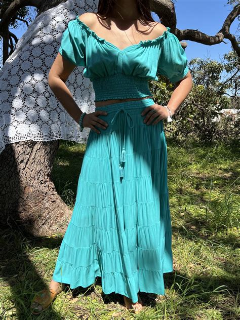 Skirt Hs Penny Maxi Emerald Naked Gypsy