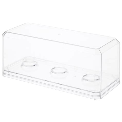 Pioneer Plastics 143C3GOLF-BC-UV Clear Plastic 3 Golf Ball Display Case ...