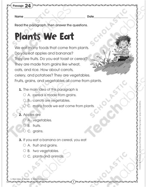 Nutrition Reading Comprehension Worksheets Besto Blog