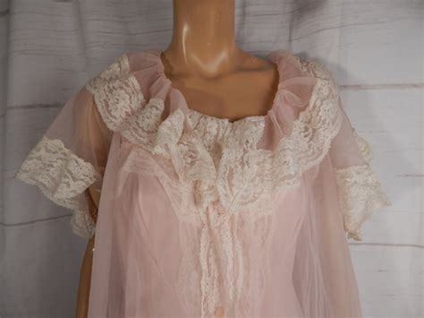 1950s Sheer Lingerie Set Vintage Peignoir Honeymoon Gem