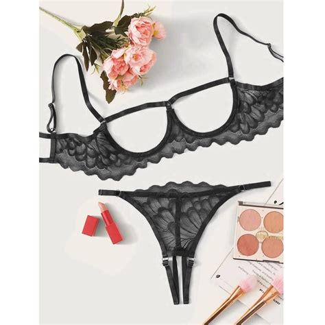 Open Cups Bra Set Lace Sexy Erotic Lingerie Women Underwear Porn Dress Exposed Open Bra With