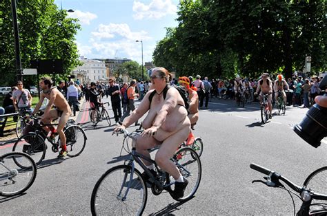 London Naked Bike Ride 2011 Through Central London From Hyde Park Saturday June 11th 2011