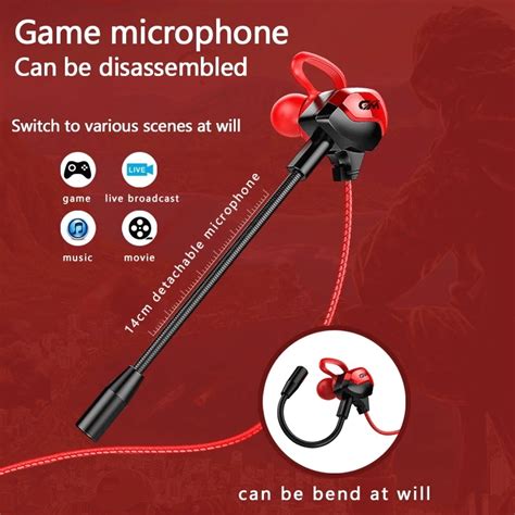 Bakeey G3000 Wired In-ear Music Earphone Noise Reduction Gaming Earpiece with Mic Volume Control ...