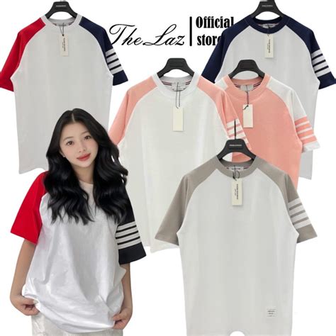 Áo thun Thom Brown Tay Phối 4 Sọc Nhiều Màu Thiết Kế Nam Nữ Thời Trang Cao Cấp Hot trend