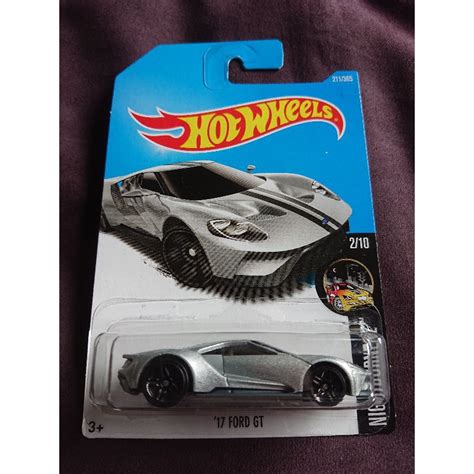 Hot Wheels 17 Ford GT Silver With Black Stripe Not Tomica Kyosho Tarmac Inno Shopee Malaysia