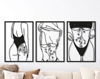 Metal Naked Wall Art Etsy