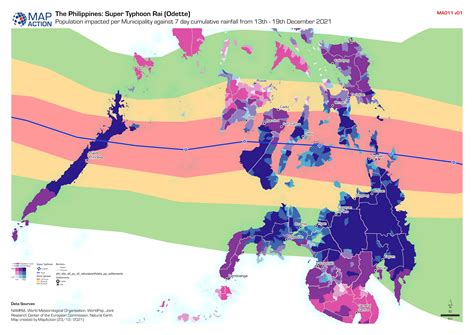 Population Impacted Per Municipality Against Day Cumulative Rainfall