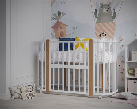 Кроватка детская Incanto Nuvola Lux 5в1 цвет белый/бук – купить в ...