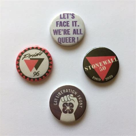 Set Of Gay Buttons Vintage Remake LGBT Pin Badges Etsy
