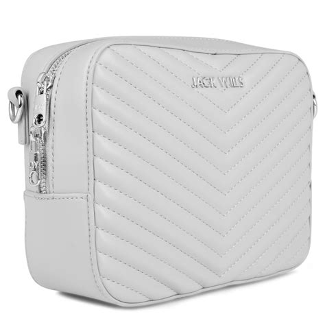 Jack Wills Quilted Camera Bag Grey