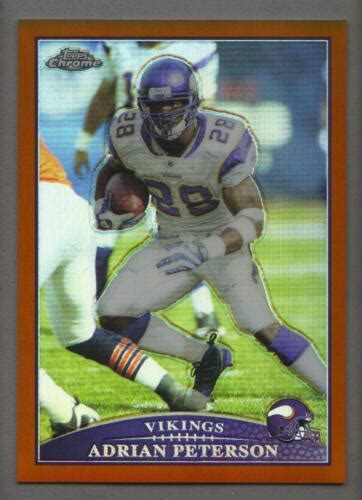 Topps Chrome Football Copper Refractor Adrian Peterson Ebay