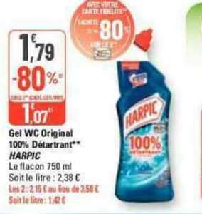 Promo Gel Wc Original D Tartrant Harpic Chez G Icatalogue Fr