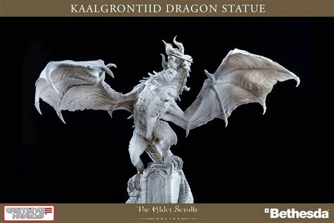 The Elder Scrolls Online Kaalgrontiid Dragon Statue By Gaming Heads