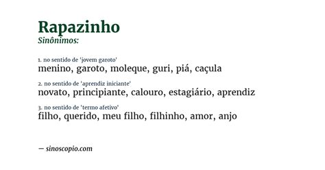 Como Se Escreve Rapazinho - Sinônimos de Rapazinho [por sentido] - Sinoscópio