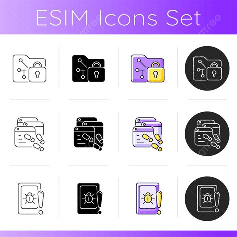 Internet Privacy Icons Set Privacy Sign Drawing Vector Privacy Sign