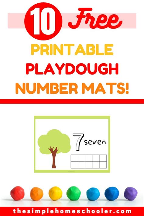 Best Free Printable Playdough Number Mats For Learning 1 10 The