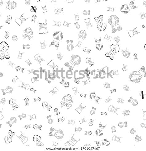 Seamless Pattern Line Art Female Lingerie Stock Vector Royalty Free 1701057667 Shutterstock