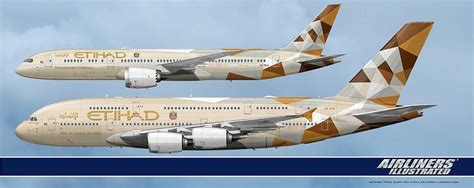 Etihad Airways Boeing 787-9 Dreamliner Airbus A380-861 A6-BLA A6-APA ...