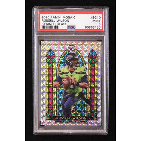 Russell Wilson Panini Mosaic Stained Glass Sg Psa