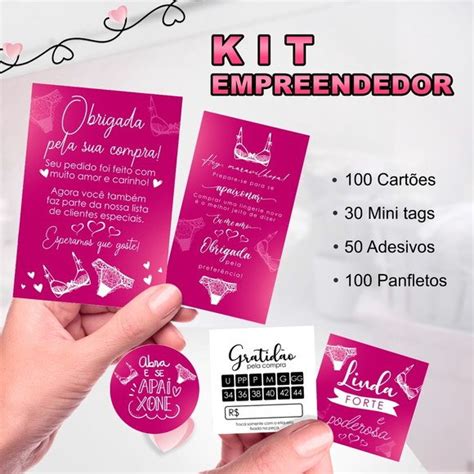 Kit Agradecimento Unboxing Loja Lingerie Elo7