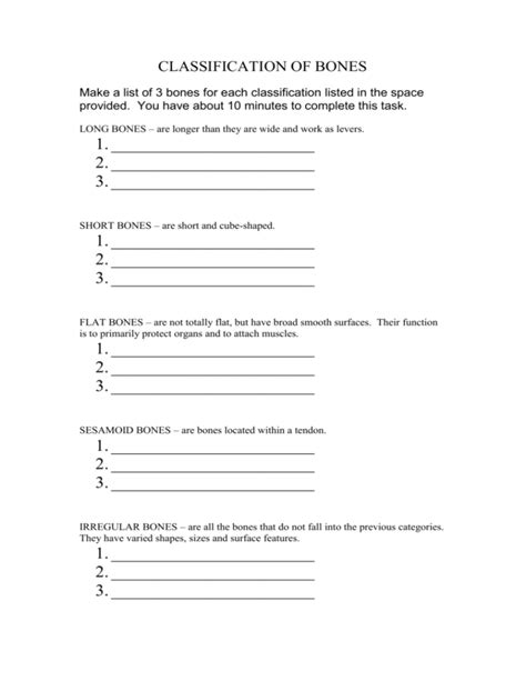 CLASSIFICATION OF BONES