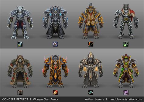 Artstation World Of Warcraft Racial Class Armor Design Worgen